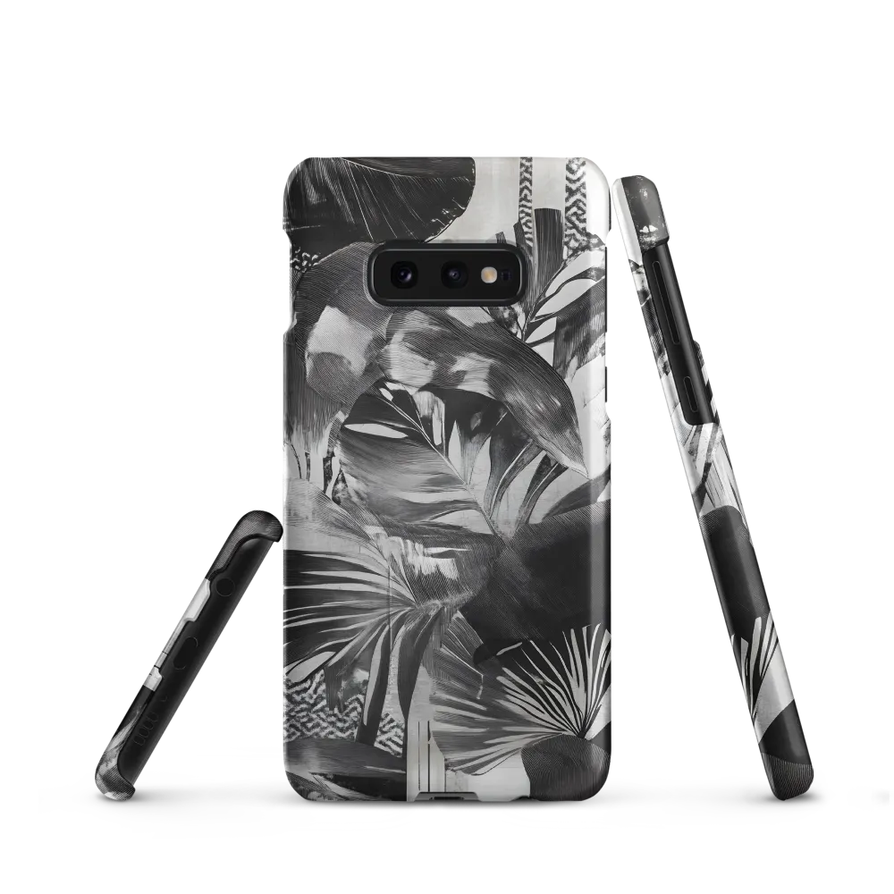 Monochrome Serenity in Tropical Foliage