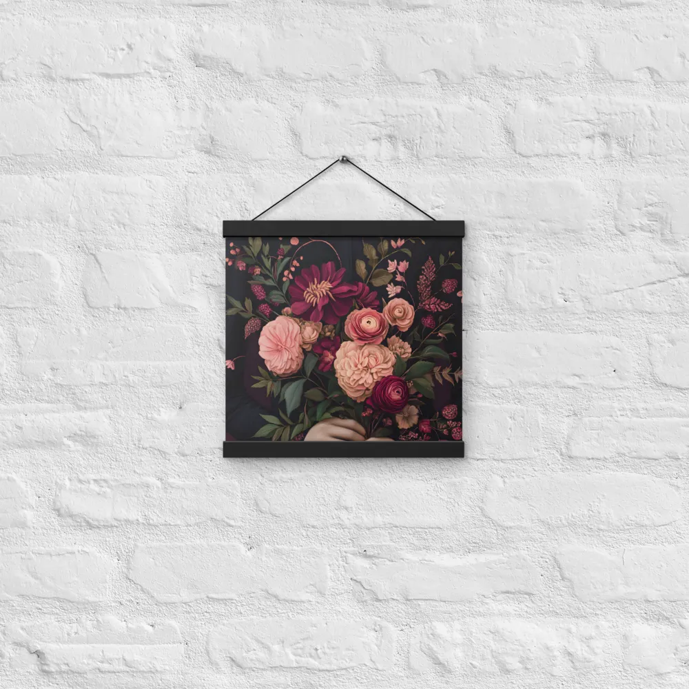 Botanical Elegance | Poster With Black Wood Hanger | 12″×12″