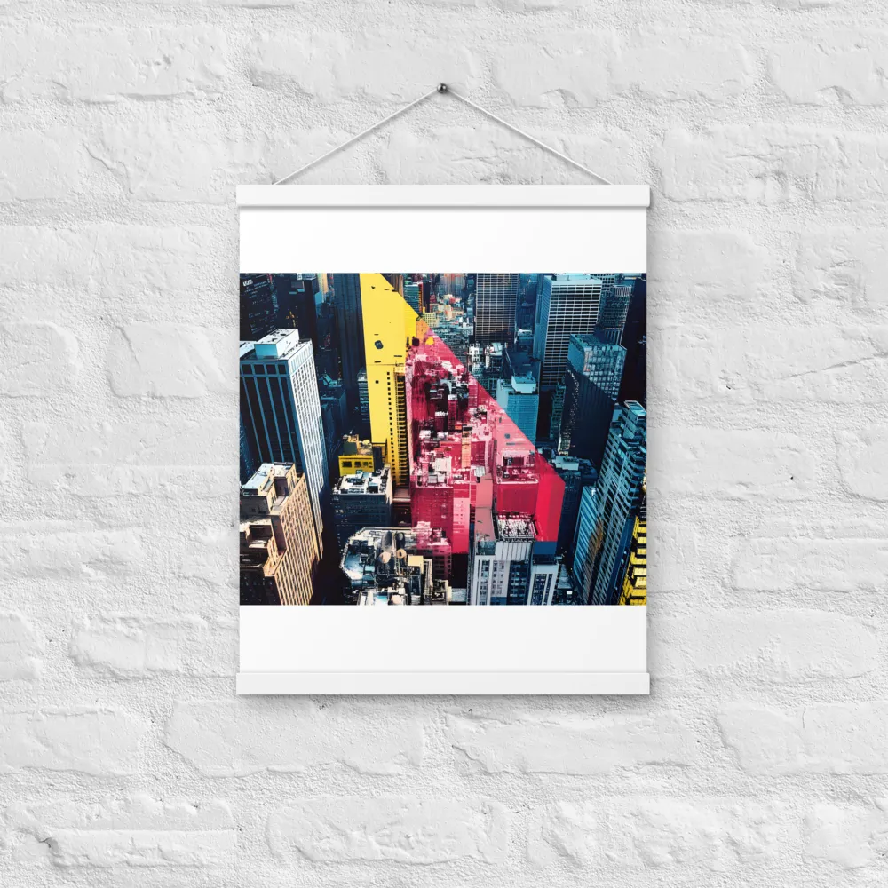Dynamic Urban Symphony | Poster With White Wood Hanger | 16″×20″