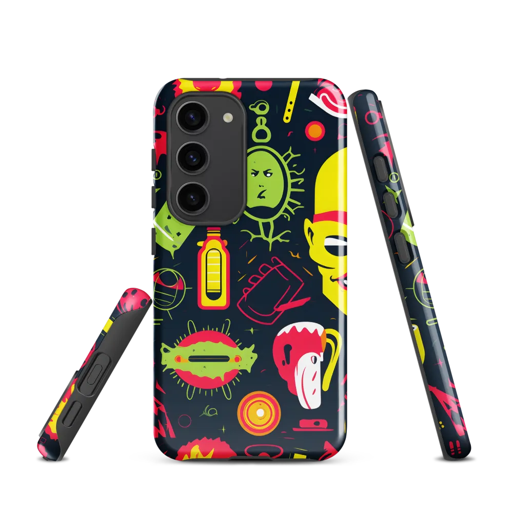 Neon Revelry: A Quirky Exploration of Modern Pop Art
