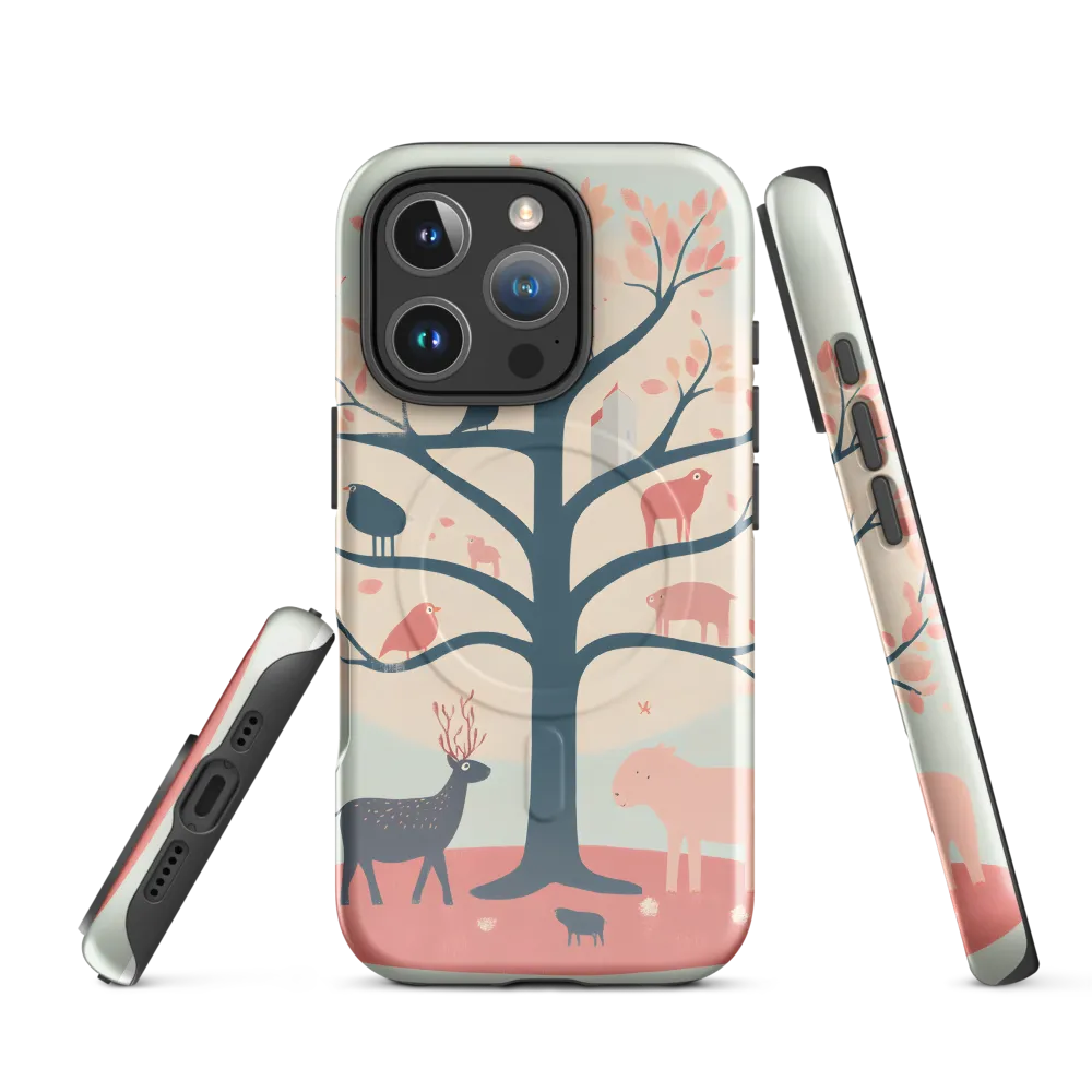 Whimsical Tree with Playful Creatures