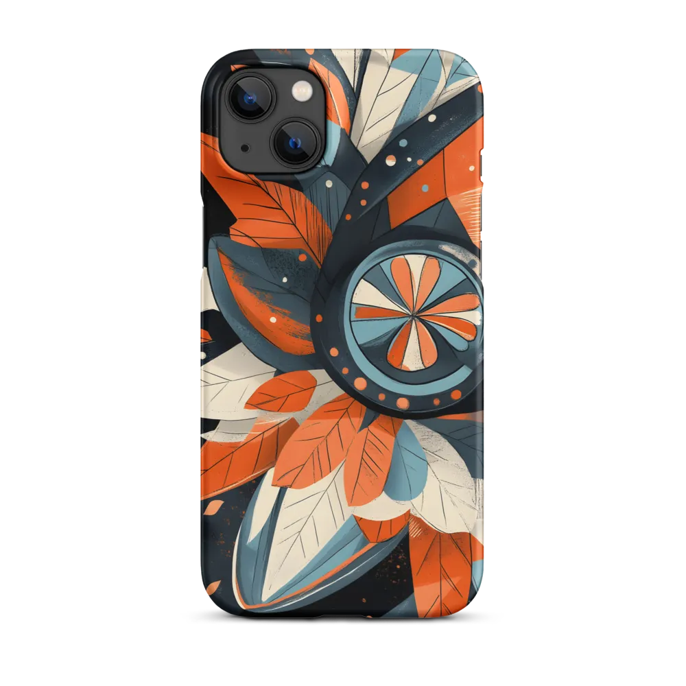 Floral Symphony in Orange and Teal