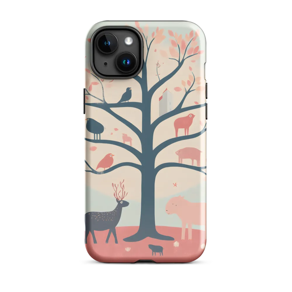 Whimsical Tree with Playful Creatures