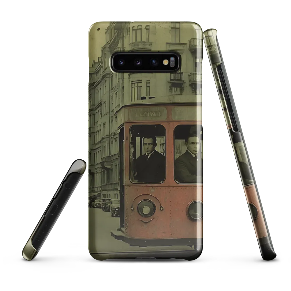 Echoes of the Past: A Tram's Journey Through Time | Phone Case |  S10 Plus | Snap Case | Glossy