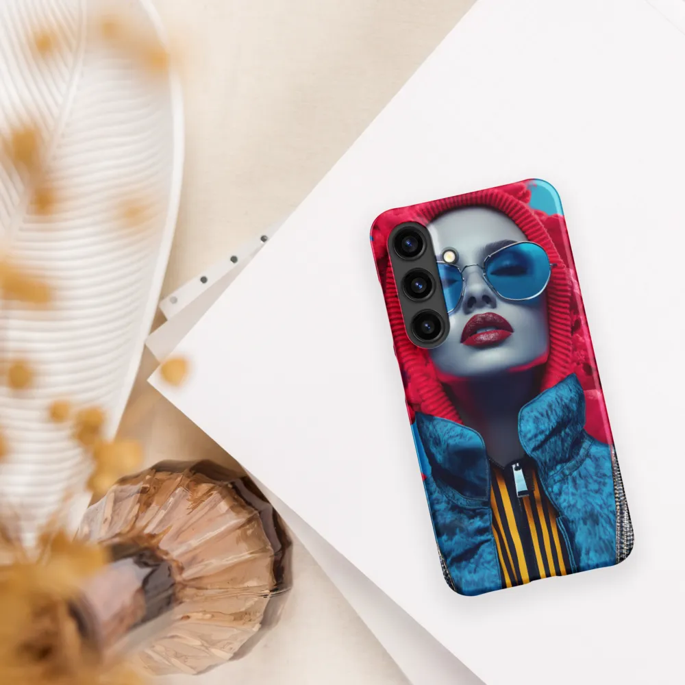 Bold Elegance in Digital Fashion | Phone Case |  S24 | Snap Case | Matte
