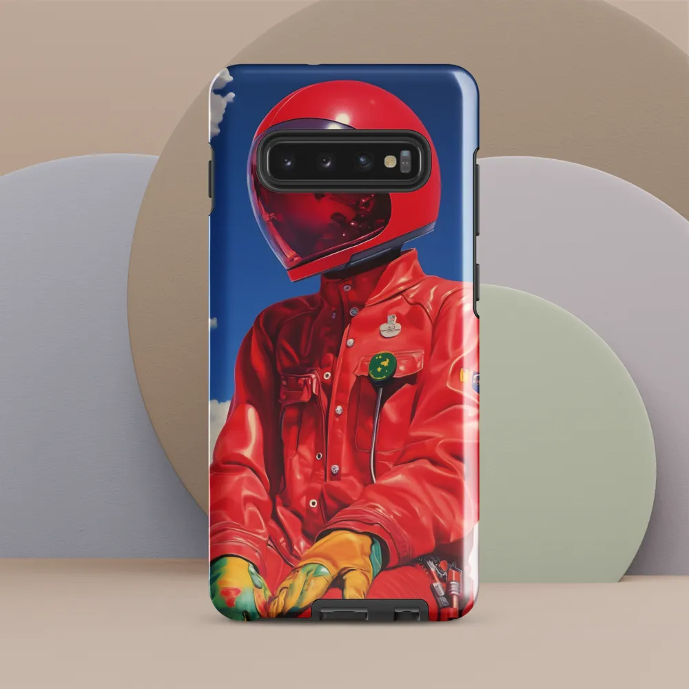 Astronaut in Crimson | Phone Case |  S10 Plus | Tough Case | Glossy