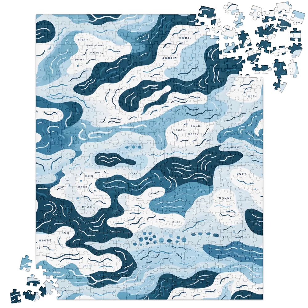 Flowing Waters: An Abstract Journey | Jigsaw Puzzle | 520 pieces