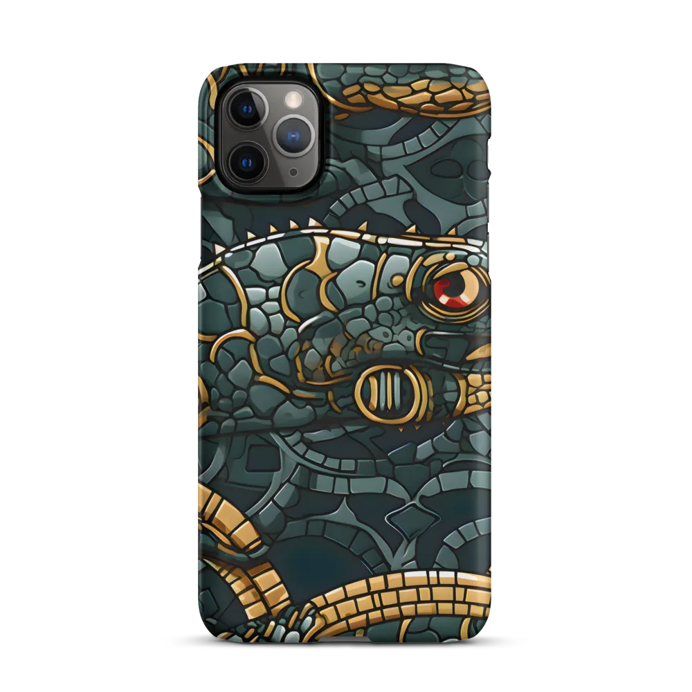 Reptilian Elegance: A Digital Art Nouveau Tapestry