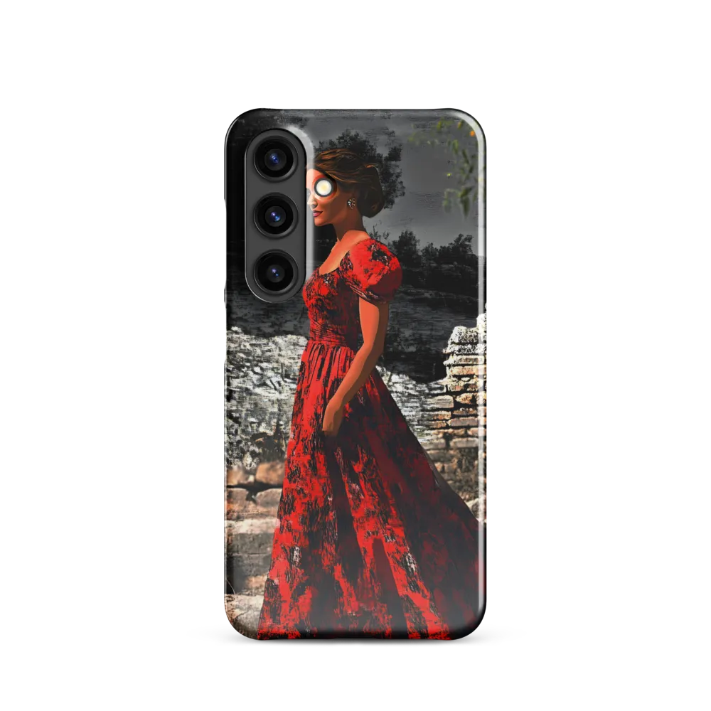 Elegance in Red | Phone Case |  S24 | Snap Case | Glossy