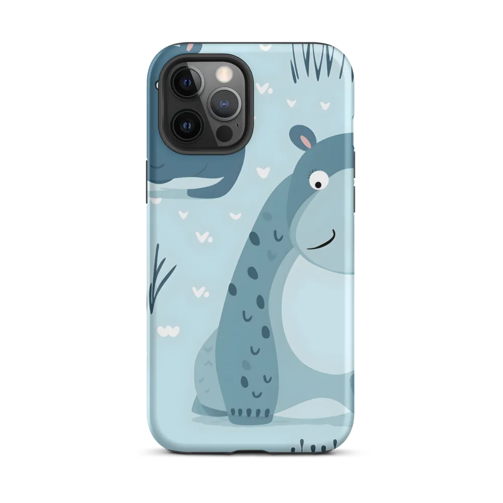 Whimsical Hippo Delight | Phone Case |  12 Pro Max | Tough Case | Matte