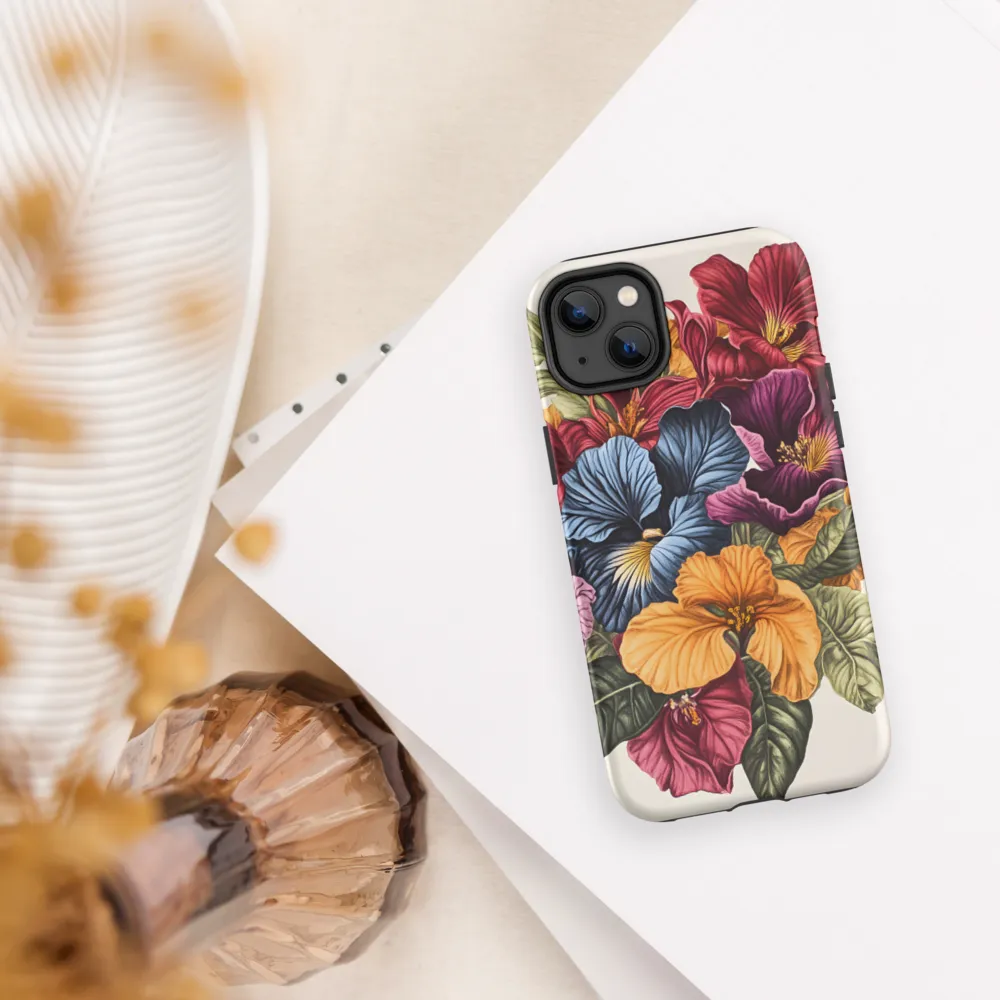 Floral Symphony in Color | Phone Case |  14 Plus | Tough Case | Matte