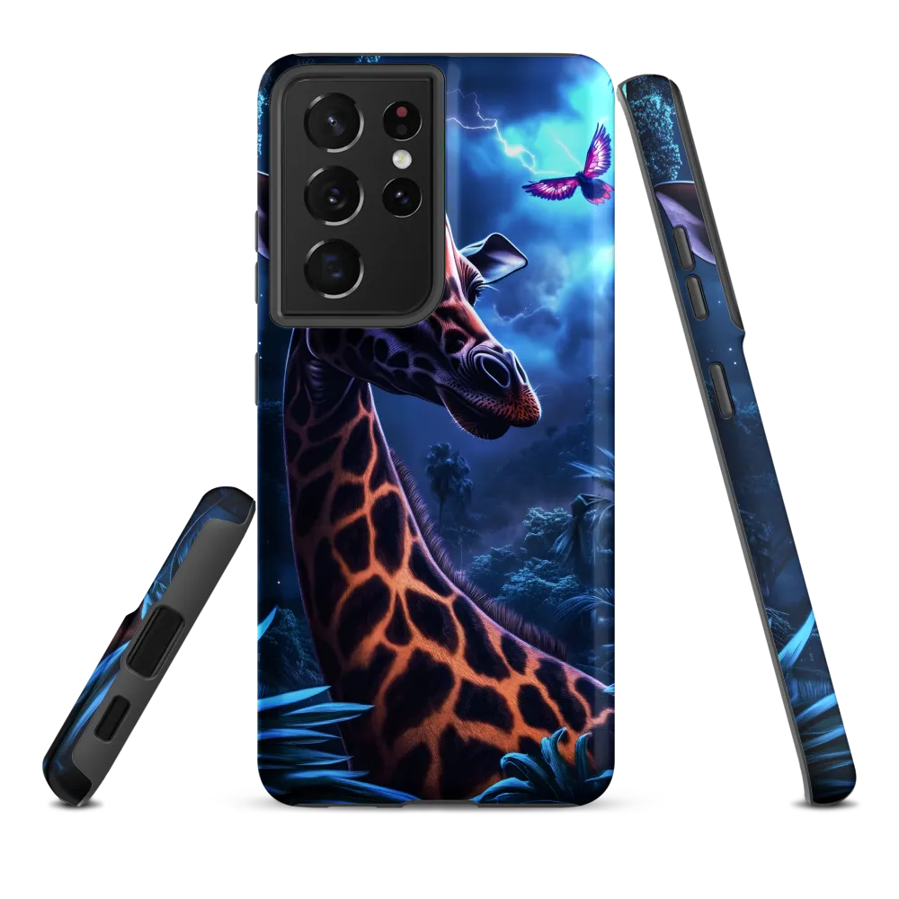 Mystical Giraffe in Twilight Jungle