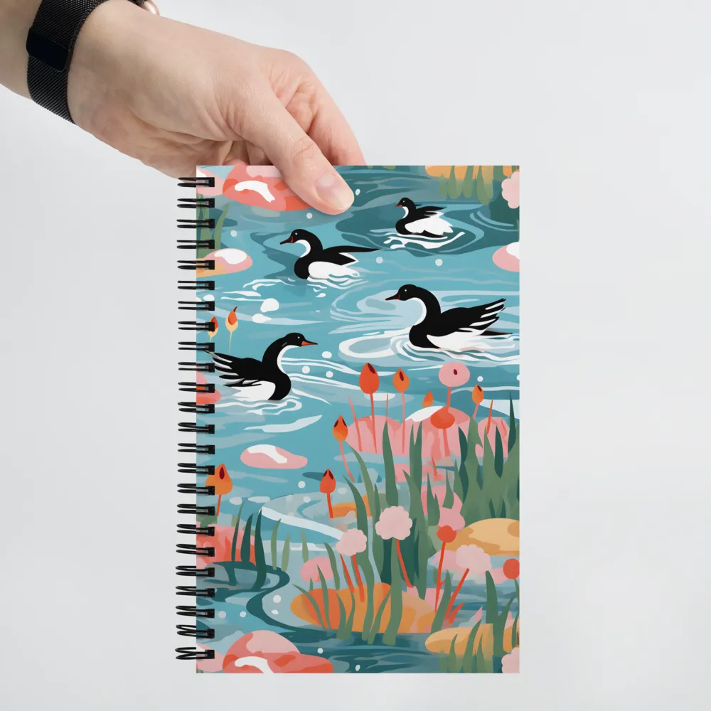 Serenity in Aquatic Harmony | Spiral Notebook