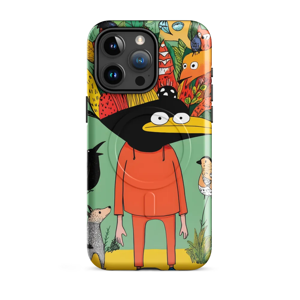 Whimsical Encounter in a Colorful Jungle