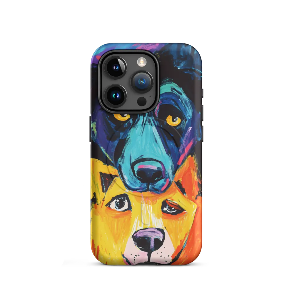 Vibrant Companions: An Expression of Canine Spirit | Phone Case |  15 Pro | MagSafe® Tough Case | Matte