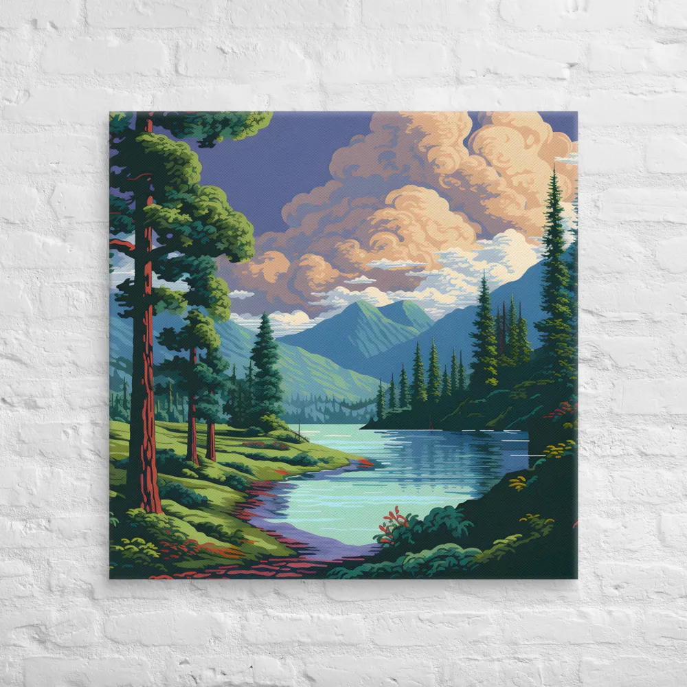 Serenity in Nature: A Lush Landscape | Art Print