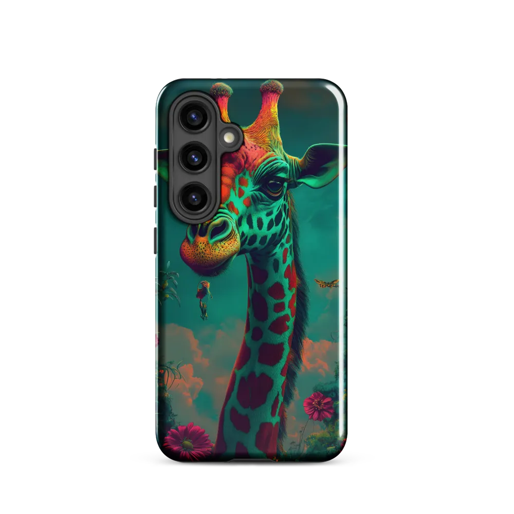 Whimsical Giraffe Among Blossoms