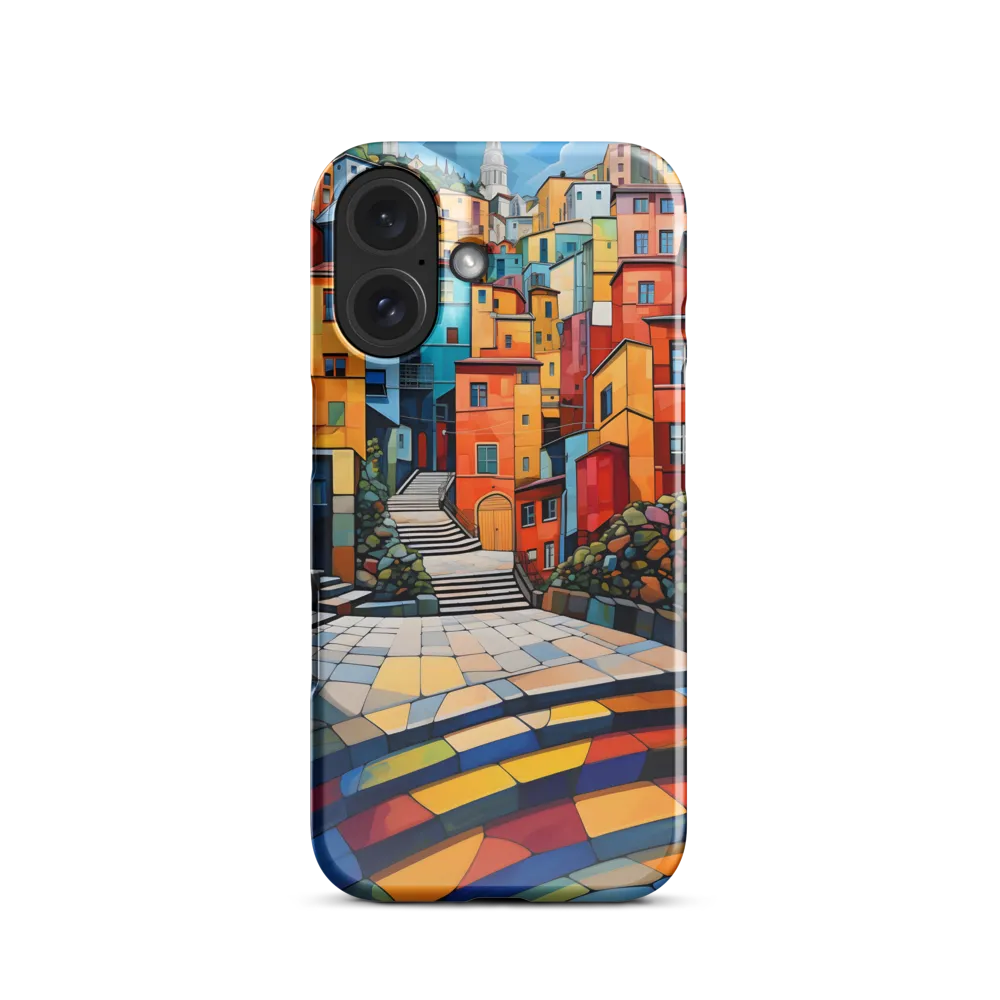 Vibrant Village: A Cubist Journey | Phone Case |  16 | Snap Case | Glossy