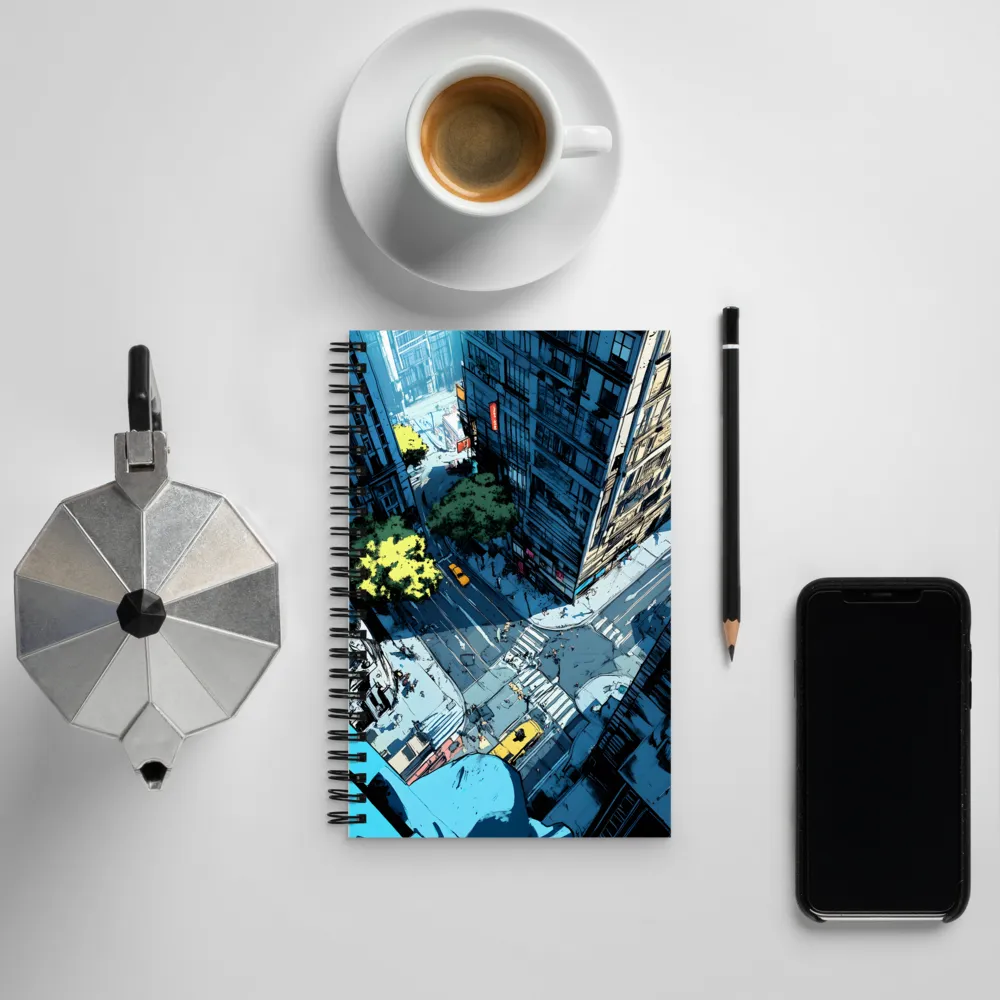 Urban Pulse: A Bird's Eye View | Spiral Notebook