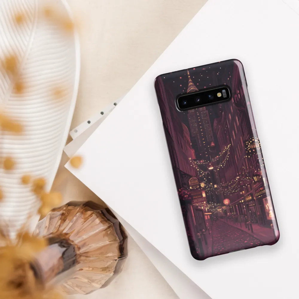 Nostalgic Nights: A Twilight Stroll in the City | Phone Case |  S10 Plus | Snap Case | Glossy