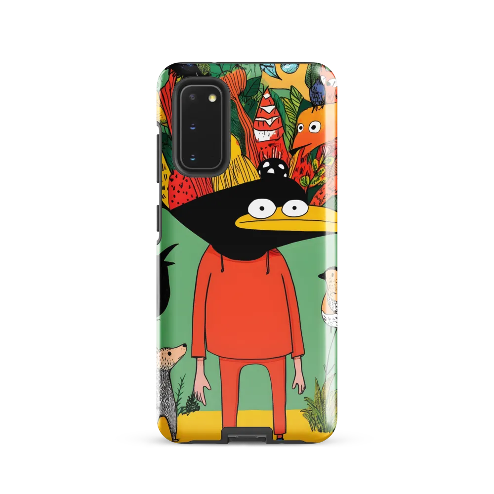 Whimsical Encounter in a Colorful Jungle