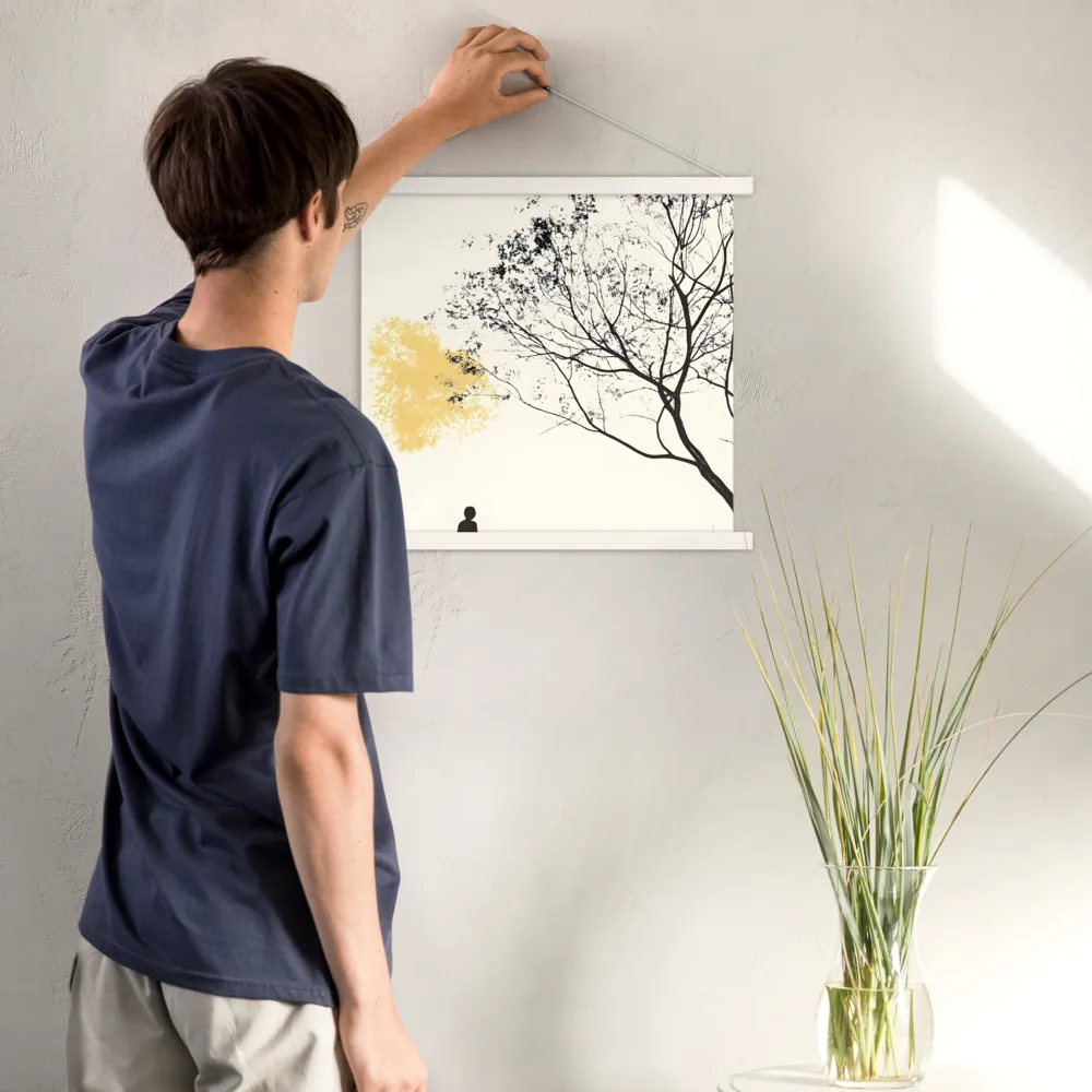 Whispers of Solitude | Poster With White Wood Hanger | 18″×18″