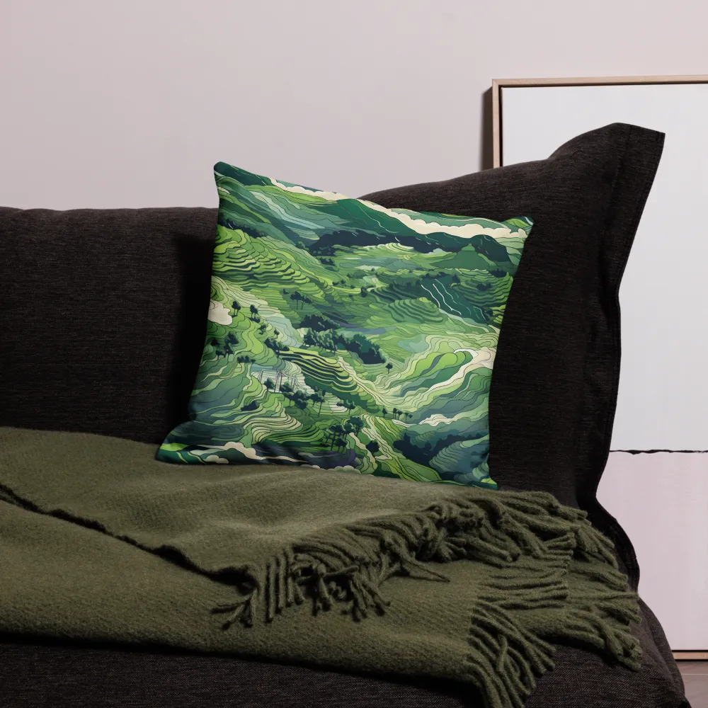 Harmony of the Lush Landscape | Pillow | 18″×18″