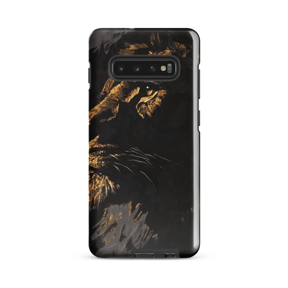 Majestic Gaze: The Golden Lion | Phone Case |  S10 Plus | Tough Case | Glossy