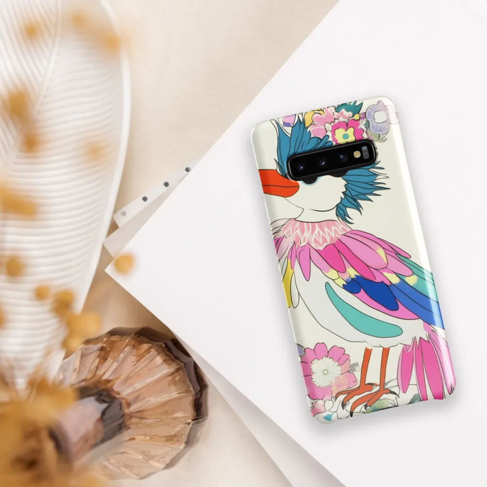 Whimsical Feathers | Phone Case |  S10 Plus | Snap Case | Glossy