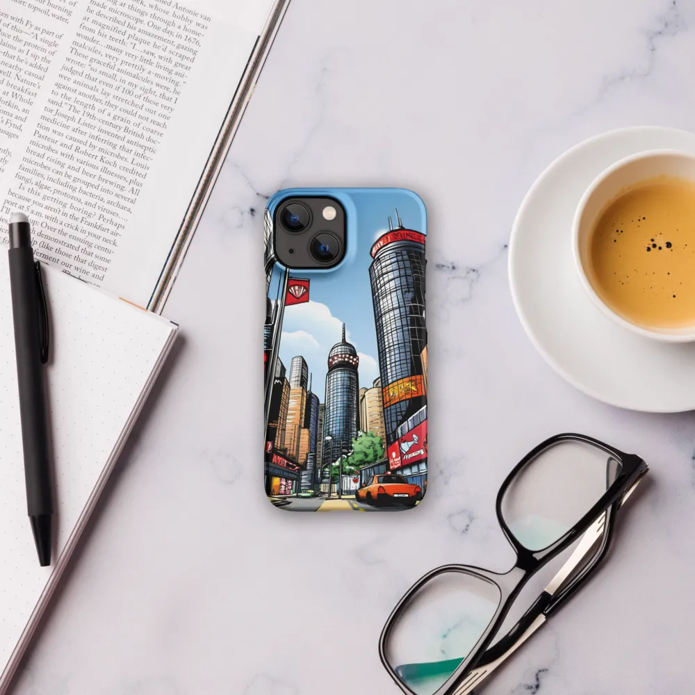 Urban Pulse: A Comic Cityscape | Phone Case |  13 Mini | Snap Case | Matte