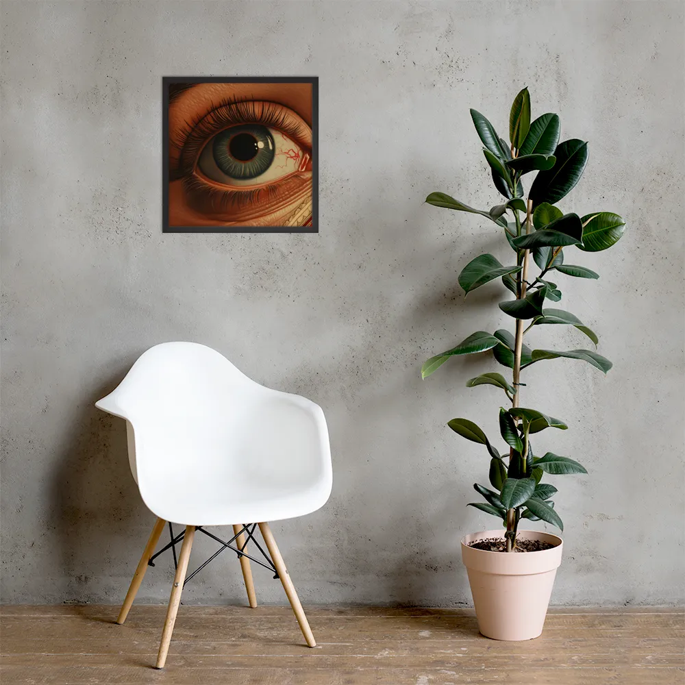 The Gaze of Anatomy | Poster with Black Frame | 18″×18″