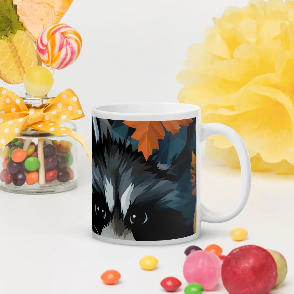 Whispers of Autumn: The Raccoon's Gaze | Mugs | Multiple Sizes & Colors