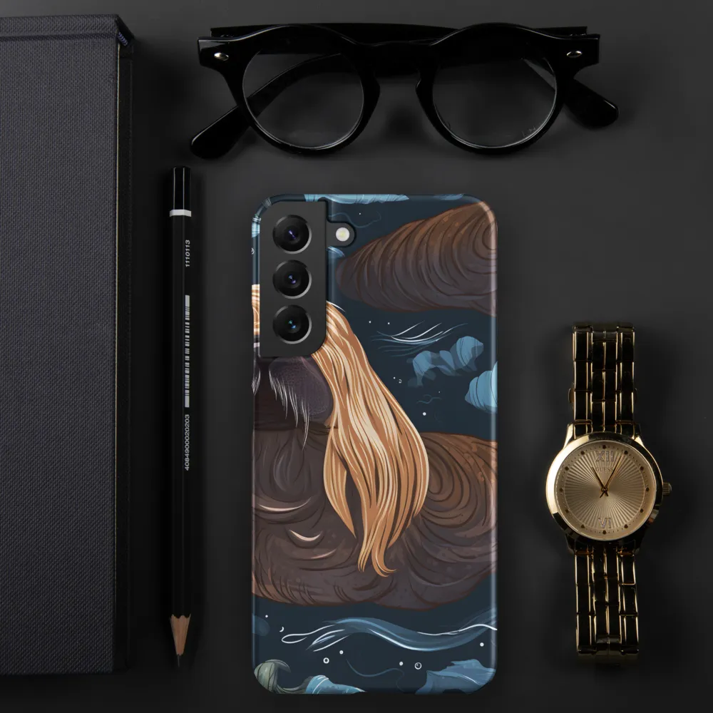 Whimsical Walruses in Deep Blue