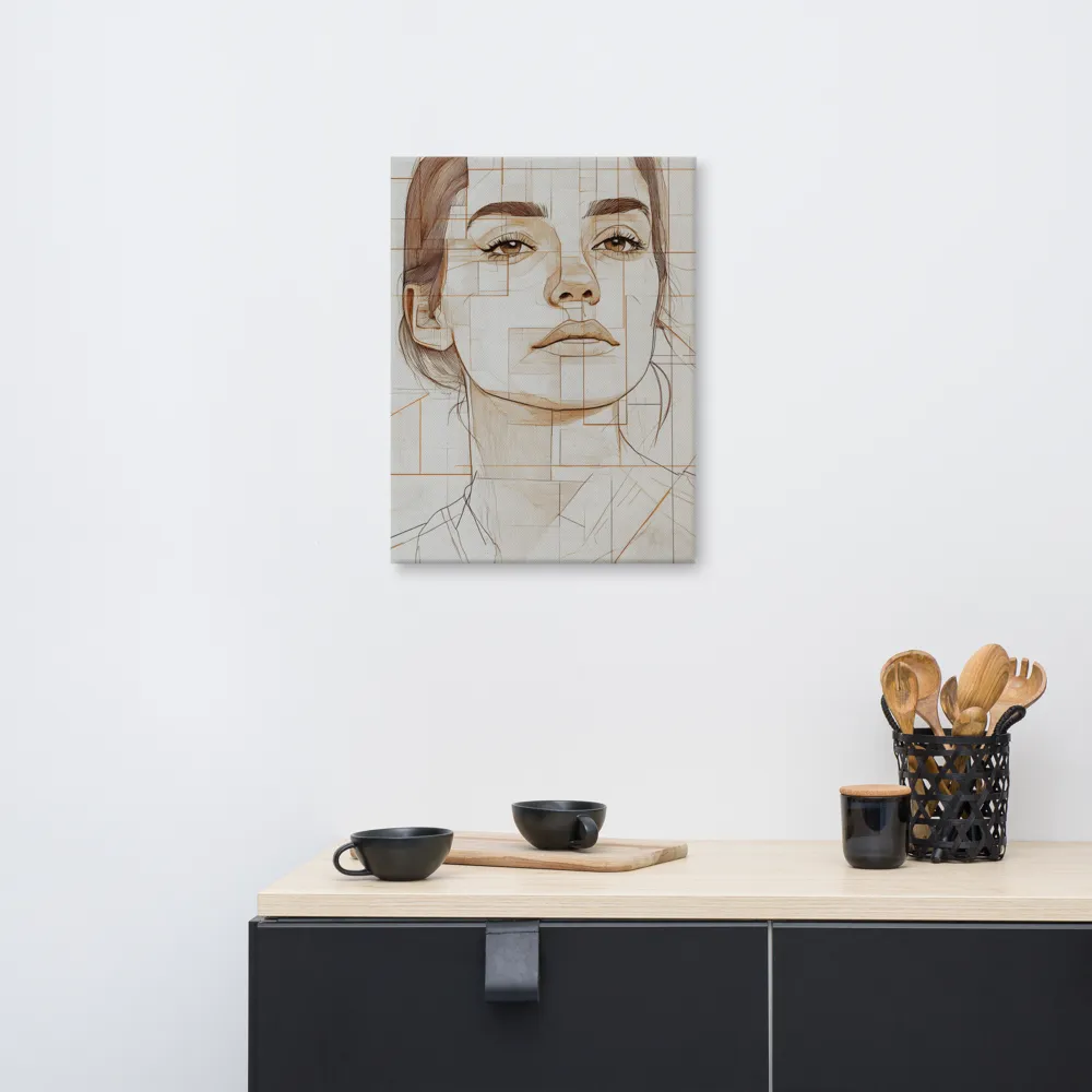 Geometric Serenity: A Minimalist Portrait