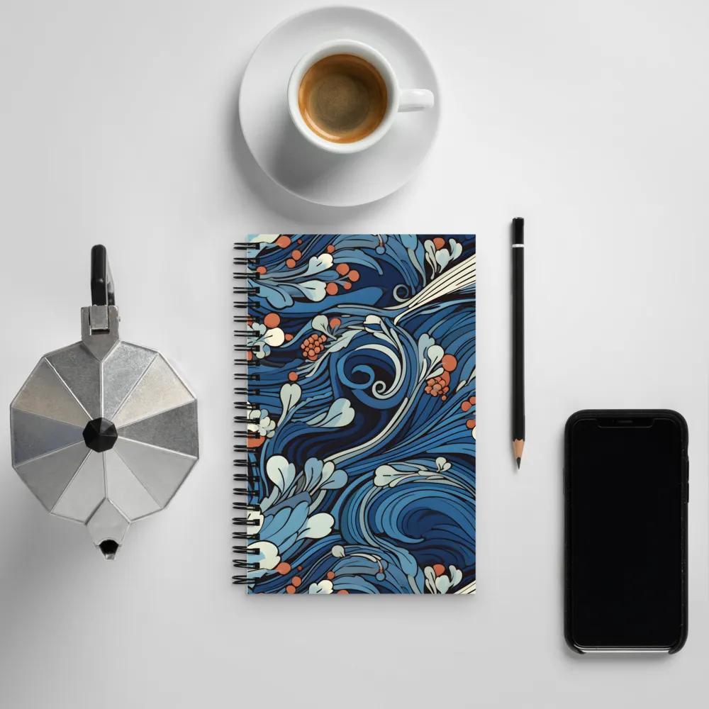 Nature's Elegance: An Oceanic Tapestry | Spiral Notebook