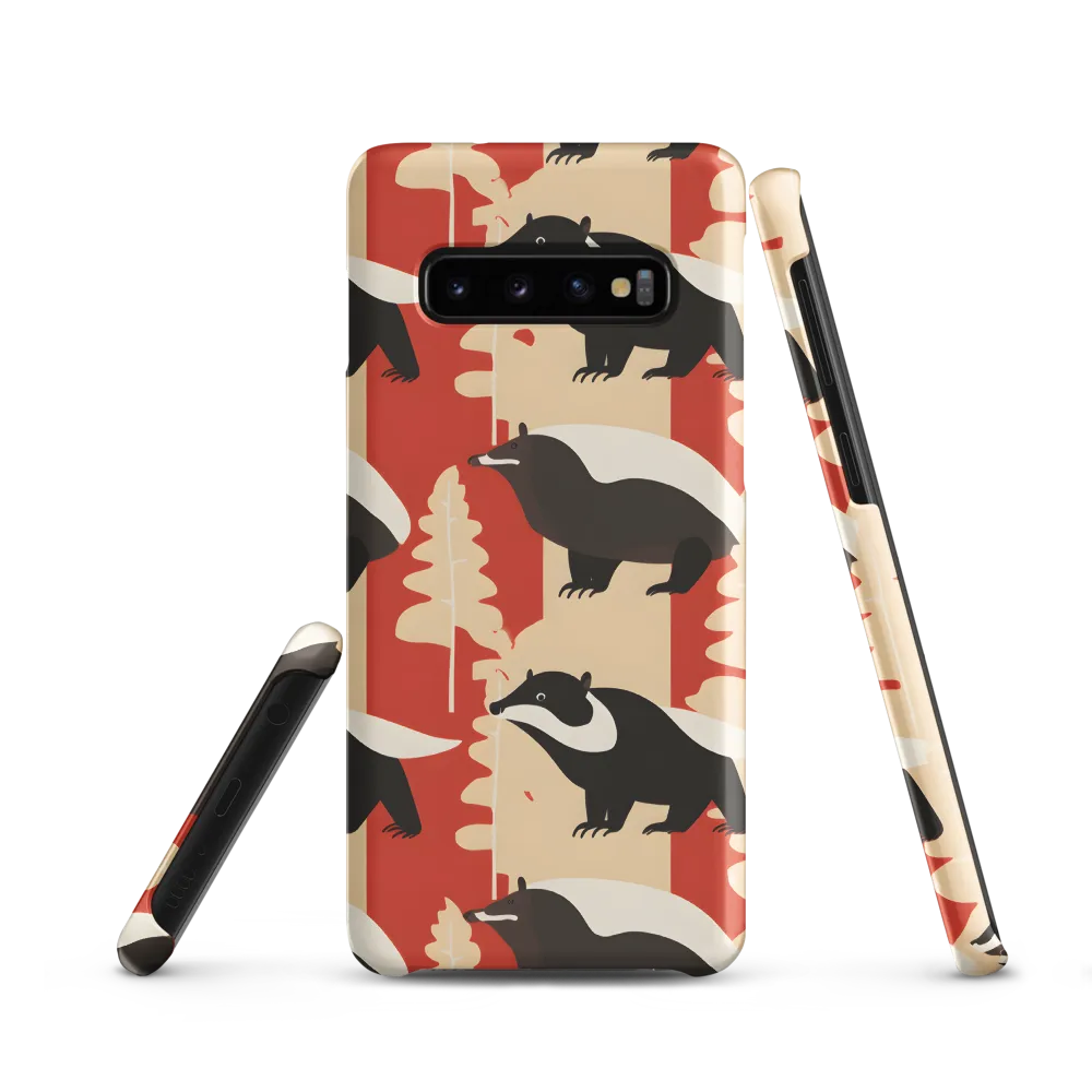 Wildlife Pattern: The Badger Tale | Phone Case |  S10 | Snap Case | Matte