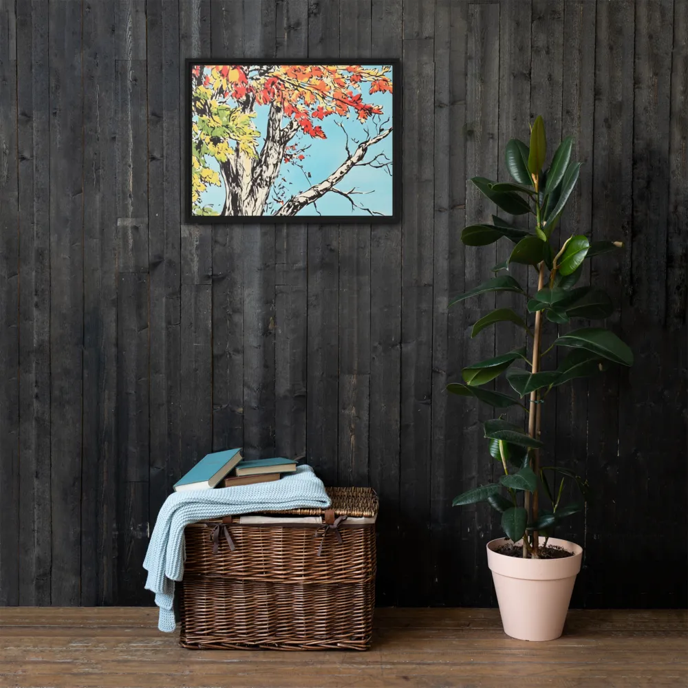 Autumn's Embrace | Canvas with Black Frame | 18″×24″