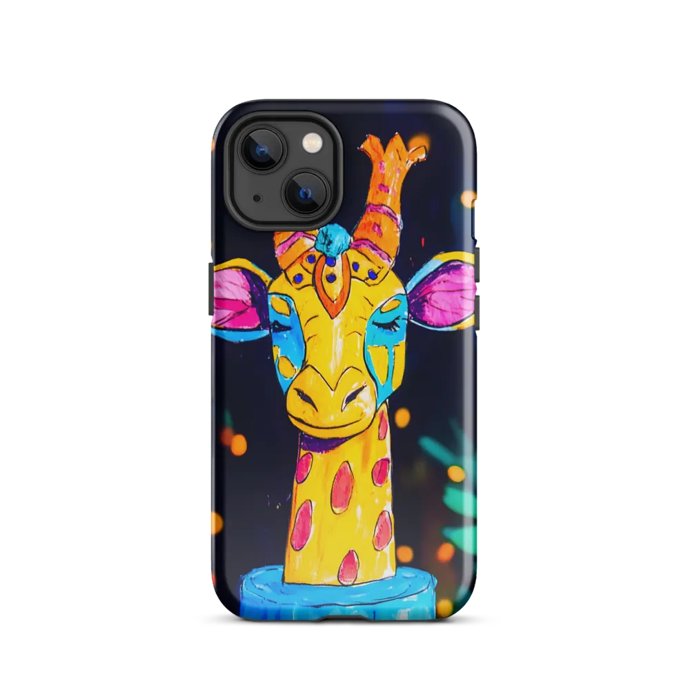 Whimsical Giraffe in Vibrant Colors