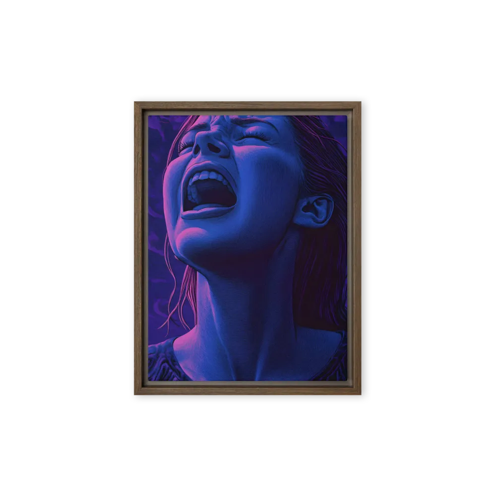 Echoes of Anguish | Canvas with Brown Frame | 9″×12″