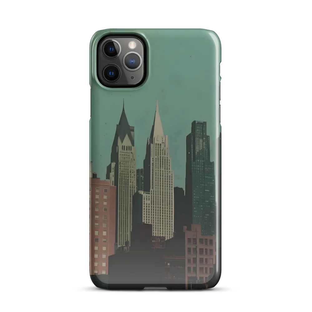 Urban Nostalgia: A Retro Cityscape | Phone Case |  11 Pro Max | Snap Case | Glossy