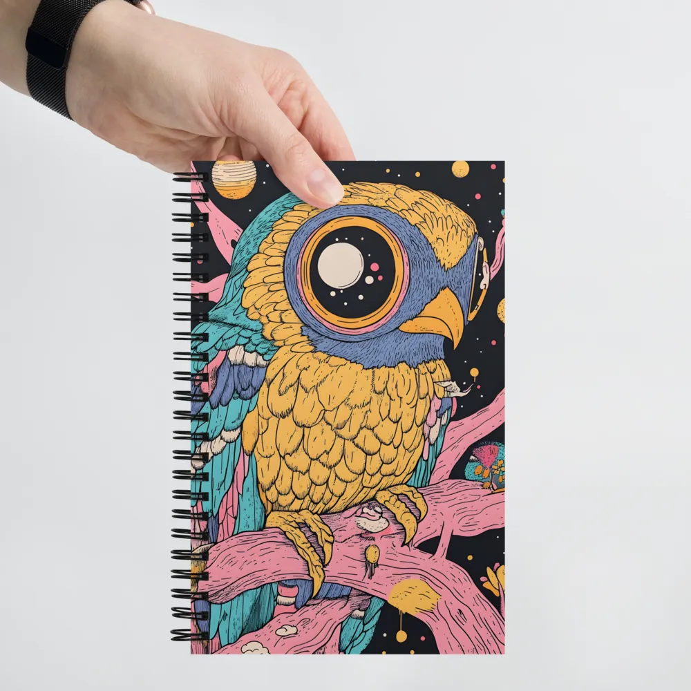 Whimsical Cosmic Owl | Spiral Notebook