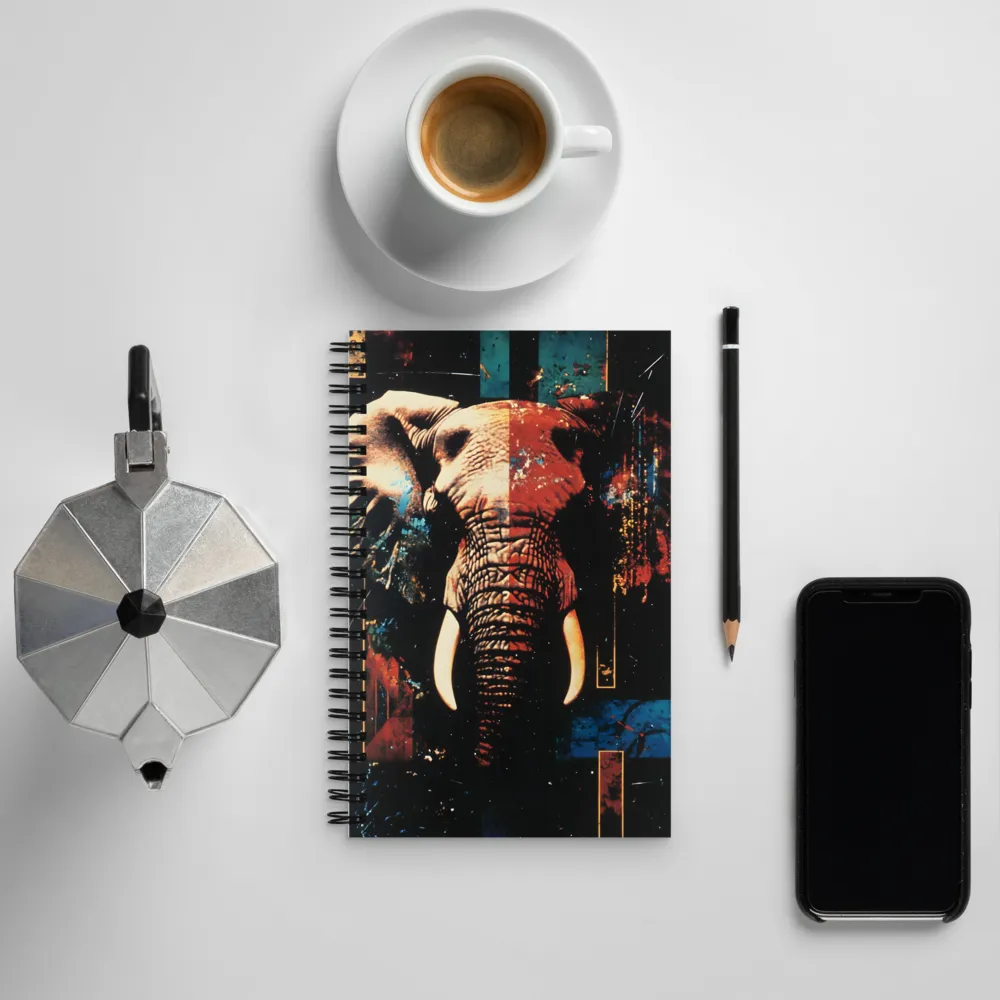 Majestic Mosaic: The Elephant | Spiral Notebook