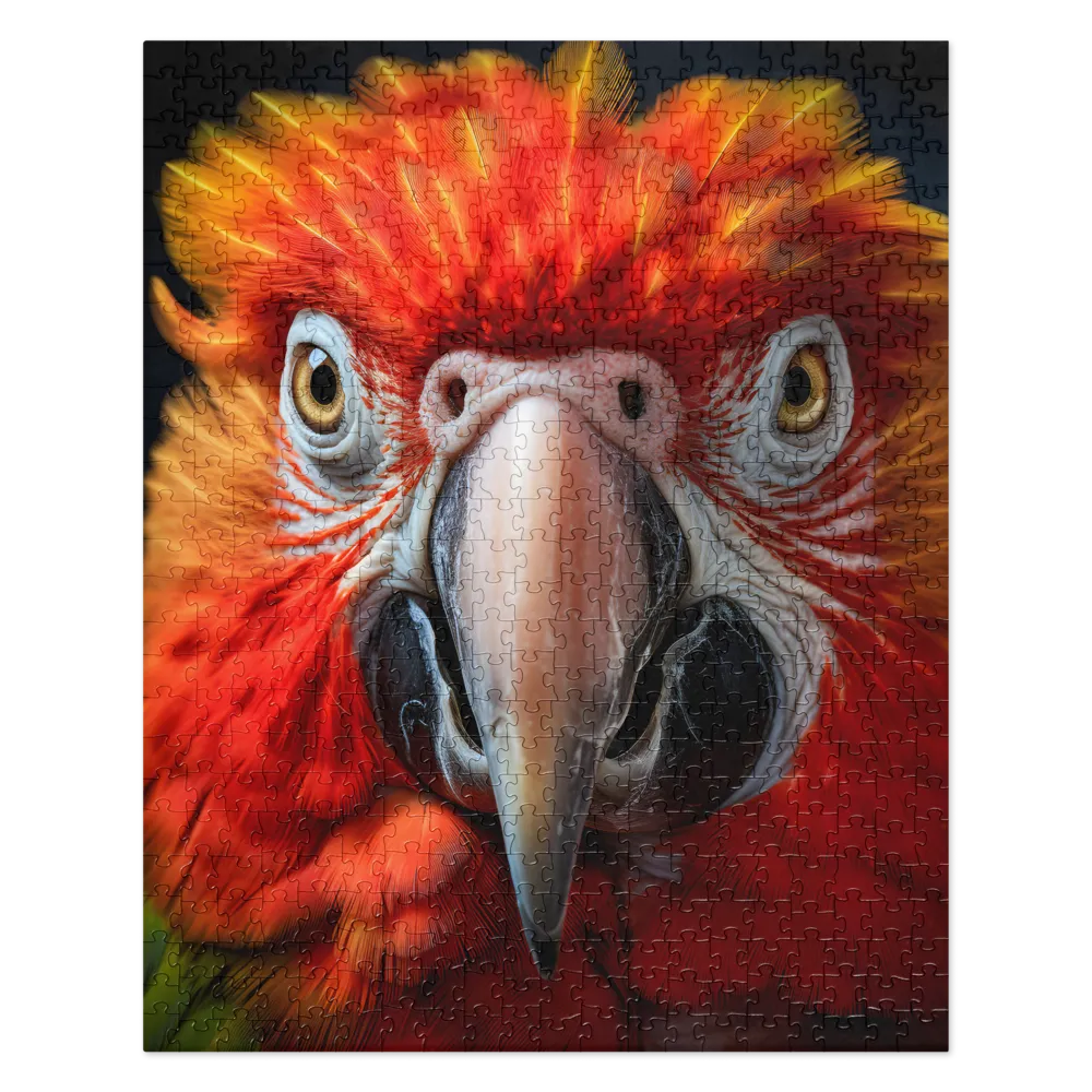 The Fiery Gaze of the Parrot | Jigsaw Puzzle | 520 pieces