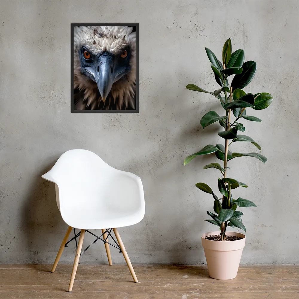 The Gaze of Strength | Poster with Black Frame | 18″×24″