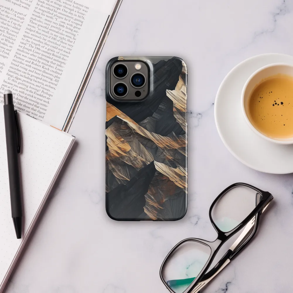 Ethereal Peaks: A Dance of Light and Shadow | Phone Case |  13 Pro Max | Snap Case | Glossy