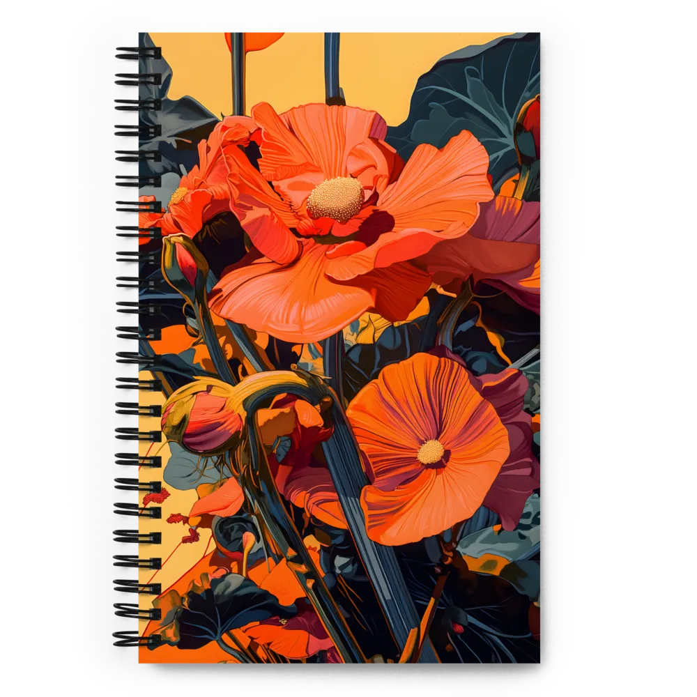 Vibrant Floral Symphony | Spiral Notebook