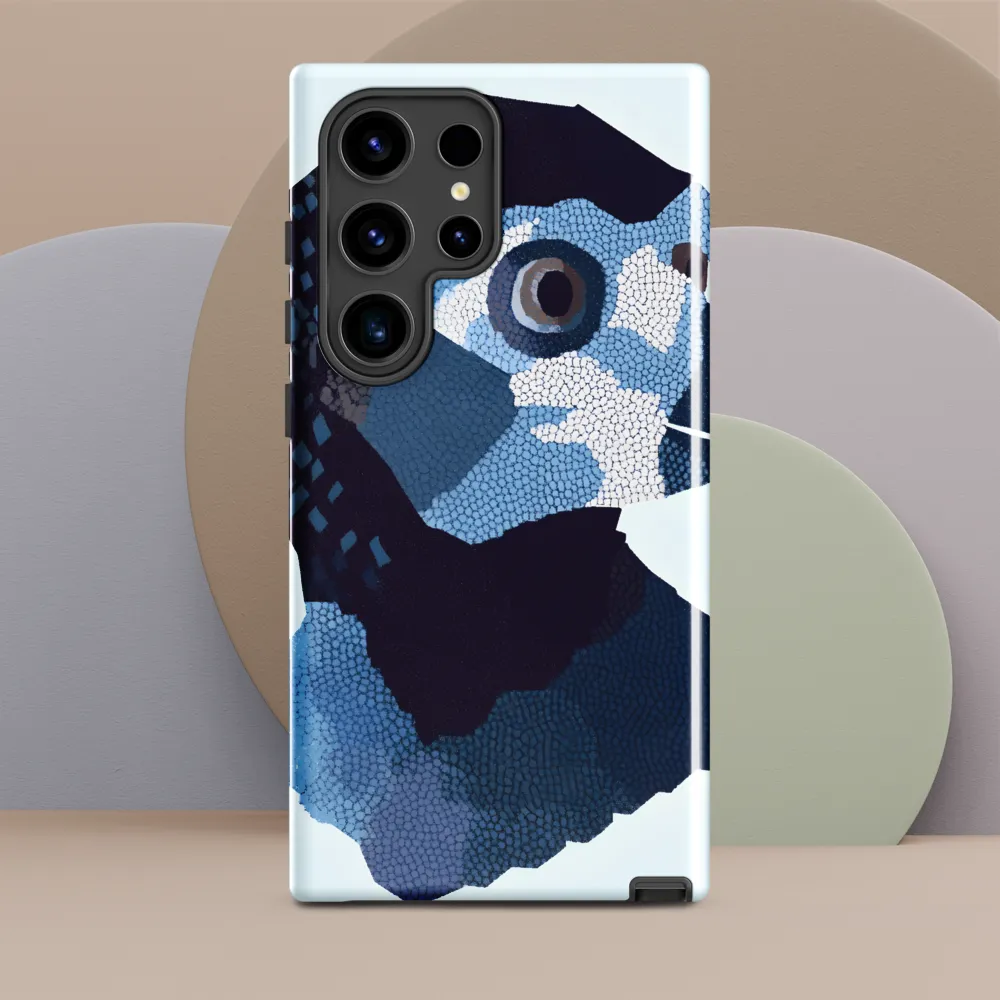 Abstract Avian Portrait in Blue
