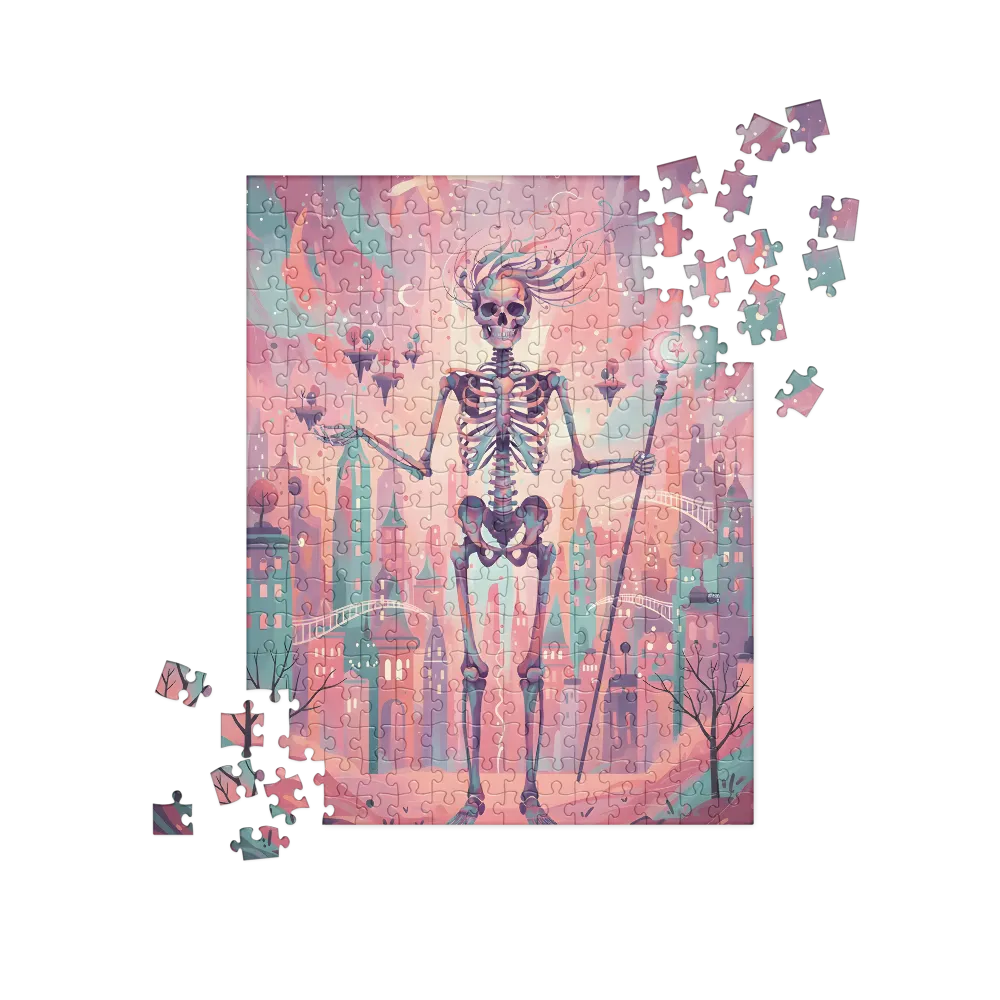 Pastel Skeleton Sorcerer 
 Jigsaw Puzzle