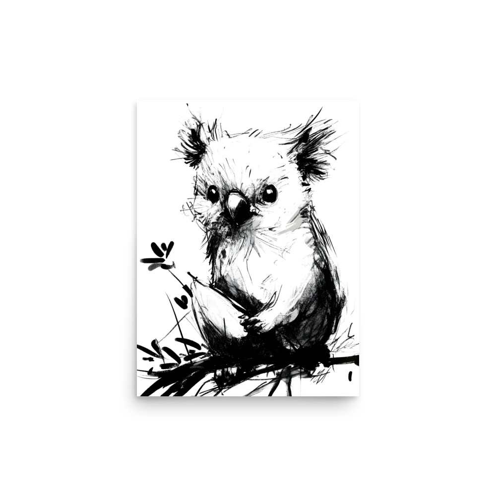 Whimsical Koala in Ink | Poster | 12″×16″