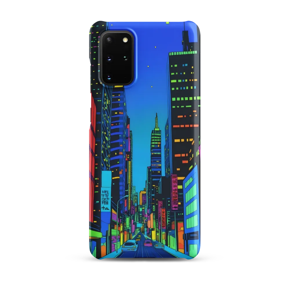 Neon Dreamscape: A Futuristic City at Dusk | Phone Case |  S20 Plus | Snap Case | Matte